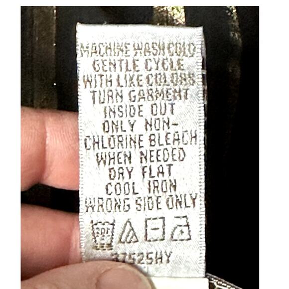 Draper's & Damons Black and Gold Elastic Hem Women Size 2X Flouncy Party Festive - Picture 6 of 7